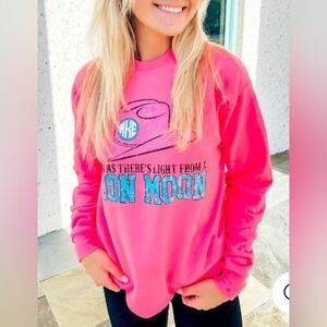 3XL Graphic Country Band Western Cowgirl Oversized Crewneck "Neon Moon"